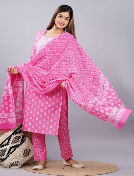 EHA DESIGNERS Women Kurta Pant Dupatta Set