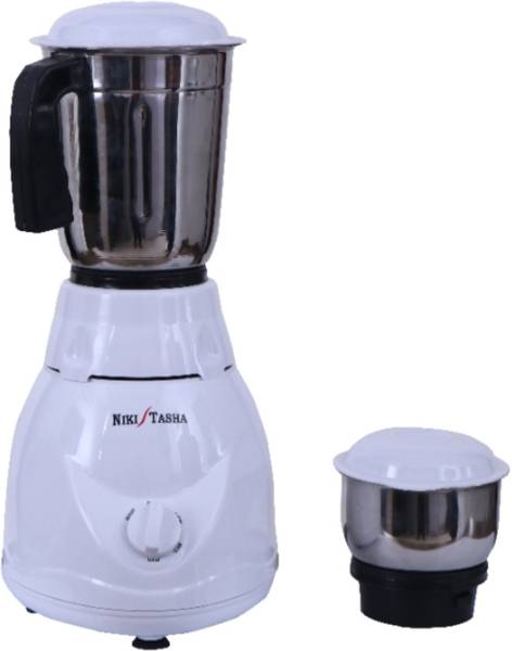 Nikitasha NIKI TASHA 400-Watt Mixer Grinder with 2 Jars, (White) 400W 400 Mixer Grinder (2 Jars, White)