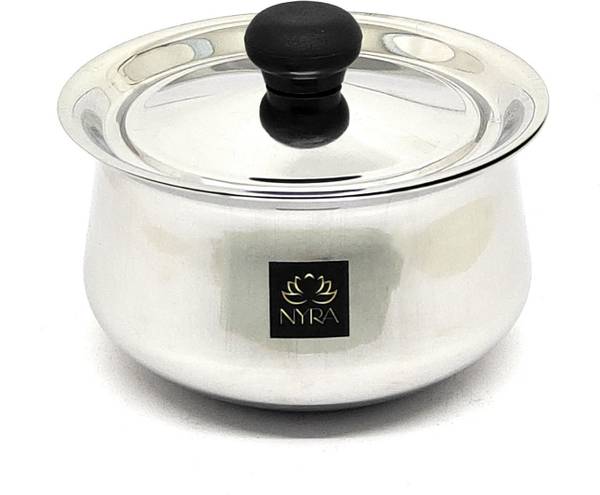 Nyra Stainless Steel Biryani Handi Cooking Handi for Hyderabadi Dum Biryani Handi 2.2 L with Lid