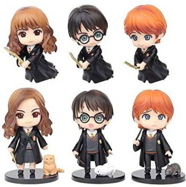gtrp Harry Potter 6pc Set with pet and Broom Action Figure Special Edition