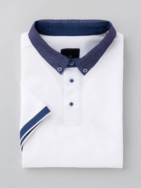 INVICTUS Solid Men Polo Neck White T-Shirt