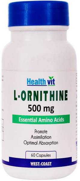 HealthVit L-Ornithine 500 mg 60 Capsules