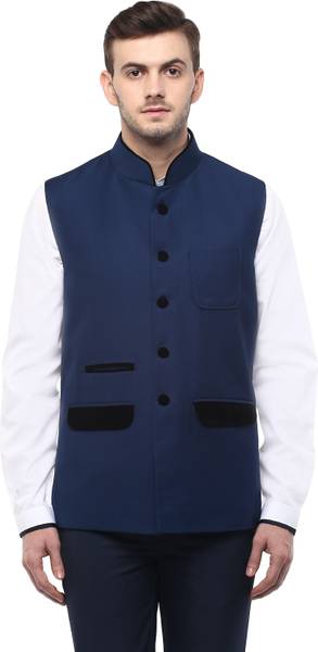 JIHUZUR Solid Men Waistcoat