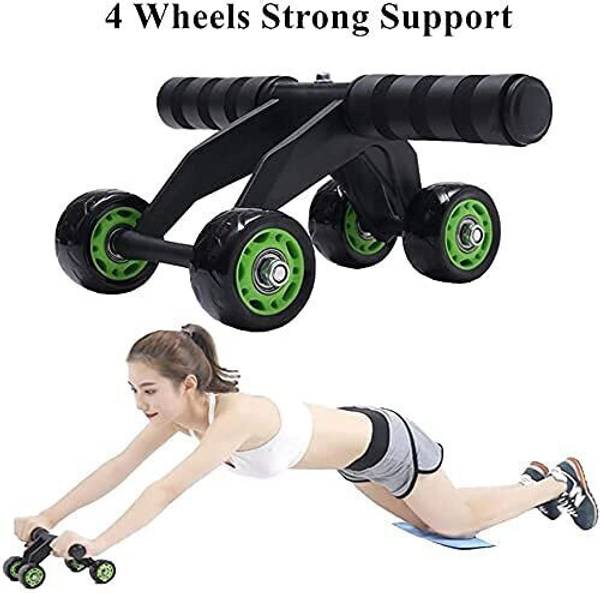 IPLLIVE 4 Wheel Ab Roller Abdominal Trainers with Knee Pad Exercise Wheel for Home Gym Ab Exerciser