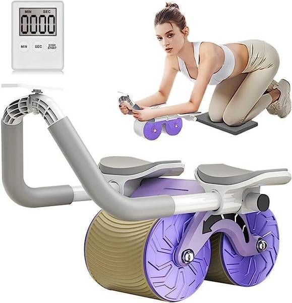 Smoneo Roller Wheel Exercise with Elbow Support, Automatic-Rebound Abdominal Wheel Ab Exerciser