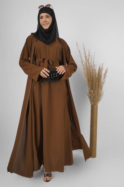 ovais abaya collection Nida Matte Solid Abaya With Hijab