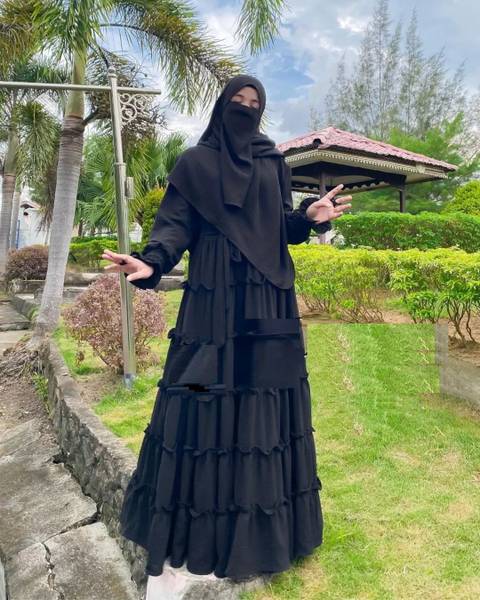 Emaan Outfit Burqa-01 Cotton Blend, Nida Matte Abaya With Hijab