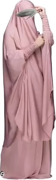 HijabBeauty Nida Matte Solid, Self Design Abaya With Hijab