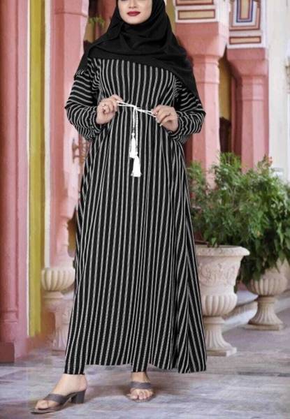 holidayfashion Womens Imported Nida Patti Fabric Latest Design Abaya Burkha With Dupatta Crepe Self Design Burqa