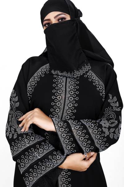 Bhumi fab Nida Matte Solid Burqa With Hijab