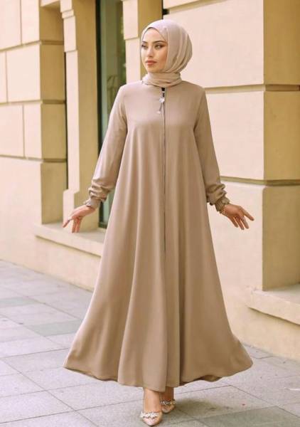 Emaan Outfit Nida Matte, Cotton Blend Self Design, Houndstooth, Solid Abaya With Hijab