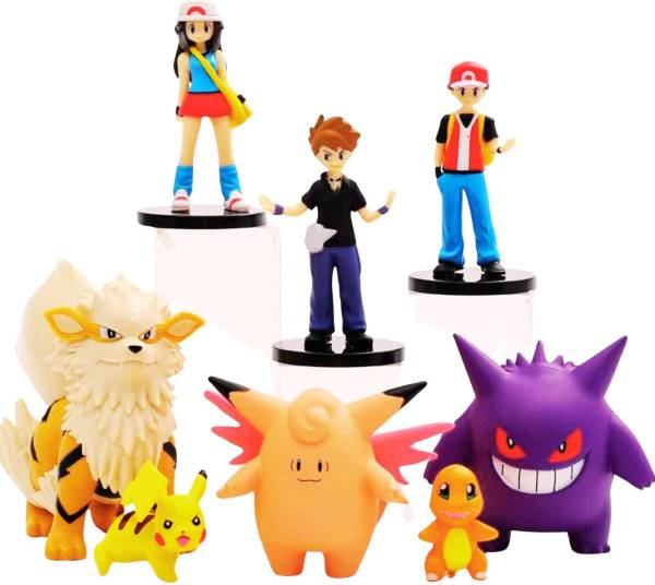 Mallexo Pokemonn Toy Figure Set of 8PCs Pokmon Action Figures Study Table (PKF)