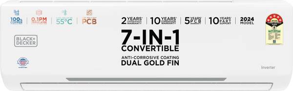 BLACK+DECKER 1.5 Ton 5 Star Split Inverter AC - White