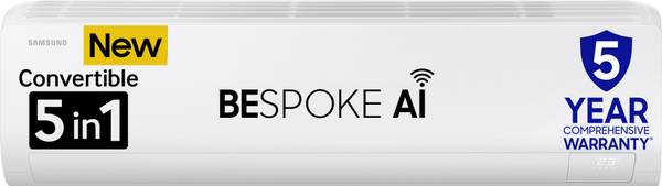 SAMSUNG 2025 Model Bespoke AI, 5 Step Convertible 1 Ton 5 Star Split Inverter with Powerful cooling & Energy saving, 120% expandable AC with Wi-fi Con...