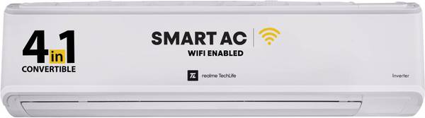 realme TechLife 1.5 Ton 5 Star Split Inverter Smart AC with Wi-fi Connect  - White