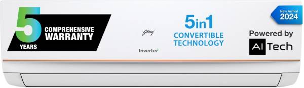 Godrej 1.4 Ton 3 Star Split Inverter AC - White