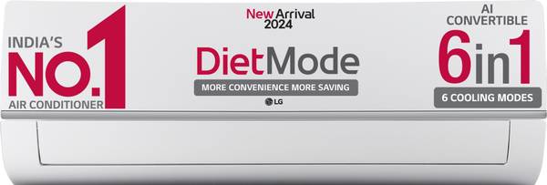 LG 1.2 Ton 3 Star Split Dual Inverter AC - White