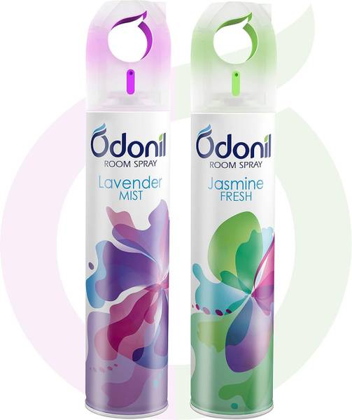 Odonil JASMINE FRESH, LAVENNDER MIST Spray Air Freshener Room Spray -150 ML X 2 COMBOLavender Mist & Jasmine Fresh