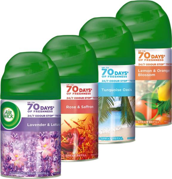 Airwick Air Wick Lavender & Lotus and Rose & Saffron and Turquoise Oasis and Lemon Refill Air Freshener Refill