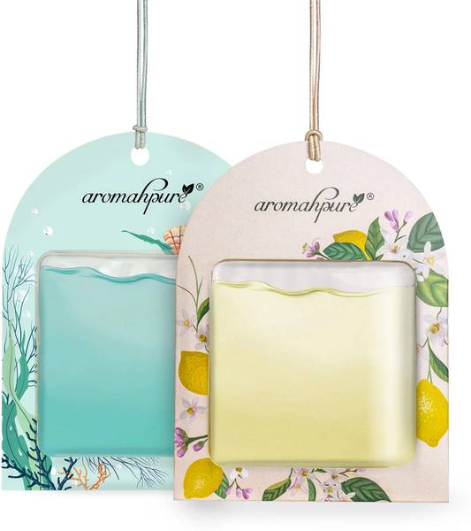 Aromahpure Gel Wink Hanging Car Perfume Lemon, Aqua Easy to Use gel based air Car Freshener Diffuser GEL-WINK-2