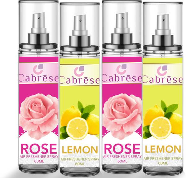 CABRESE Rose, Lemon Spray Rose, Lemon Air Freshener Spray( 4x60ml)