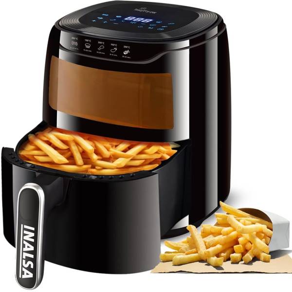 Inalsa Tasty Fry DW 4.2 ltrs | Visible Window | 1400W Quick Heat Technology | Digital Air Fryer
