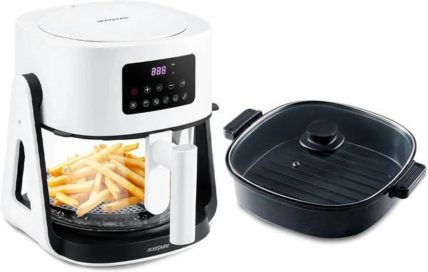 Acerpure Chef 2-in-1 Flip Air Fryer | 1 year Warranty | 2.5L Cooking Pot | White Air Fryer