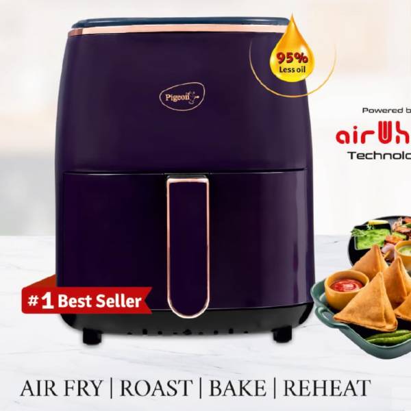 Pigeon Healthifry Plus Digital Air Fryer - 1400W, 4.2L Basket Air Fryer