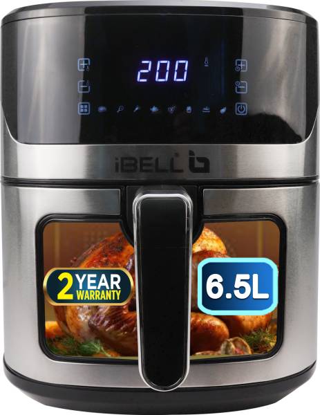 iBELL AF650M Smart Rapid 1600 W Frying Machine, 8 Presets, Detachable Basket, Auto-off Air Fryer