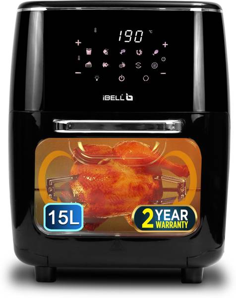 iBELL AF15M Air Fryer 1800 Watt, 15 Litre, Rotisserie, 10 Presets, Auto-off & Timer, Air Fryer