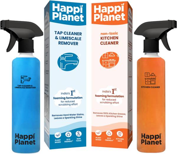 Happi Planet Tap Cleaner & Limescale Remover and Kitchen Cleaner Combo