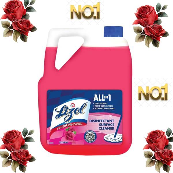 Lizol Disinfectant Surface & Floor Cleaner Liquid, Floral ROSE