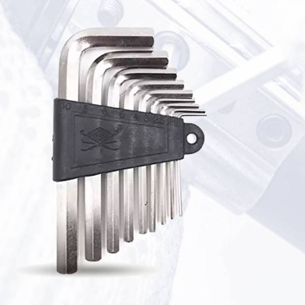Hillgrove HGCM480M1 Hex Allen Key Bolt Spanner Wrench L Shape Tool for Bike/Bicycle/Guitar Allen Key Set