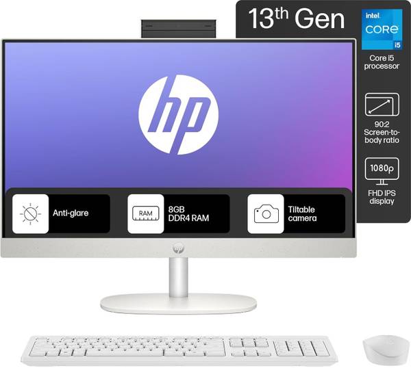 HP HP AiO 24 Core i5 (8 GB DDR4/Windows 11 Home/24 Inch Screen/24-cr0477in)