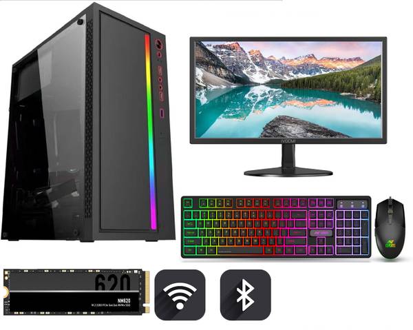TAJ PC GAMING Core i7 (16 GB DDR4/500 GB/256 GB SSD/Windows 11 Home/4 GB gt 730 4gb graphics card/20 Inch Screen/TAJ I73770) with MS Office
