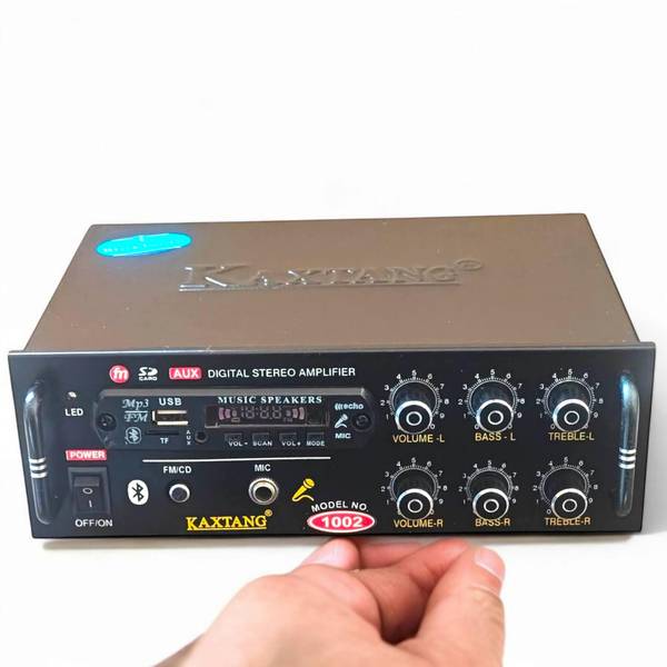 KAXTANG DJ UNIQUE S 1002BT Full Black Digital Stereo With BT/ USB/ SD-Card /FM /AUX 5000 W AV Power Amplifier