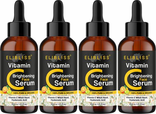 ELIBLISS Vitamin C Skin Clearing Serum for Brightening, Anti-Aging,Skin Repair Pack of 4