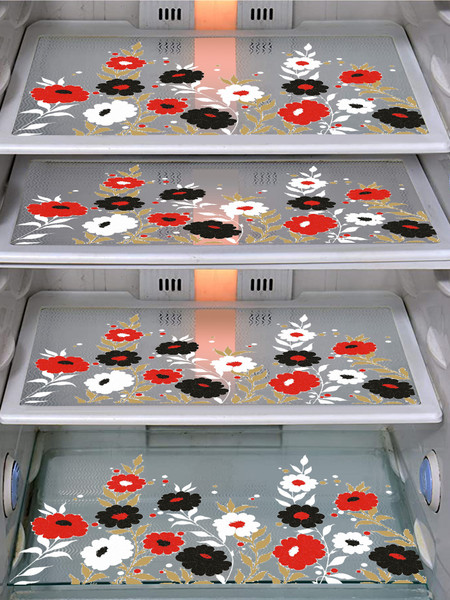 Dakshya Industries Plastic (Pack of 4) Fridge Mats For Fridge Door Shelf