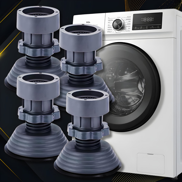 Happy Murti Big Size Washing Machine Vibration Pads, Adjustable Height Appliance Knob