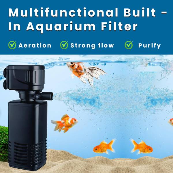 Sirena Aquarium Water Filter Silent & Energy-Efficient Multi-Stage Filtration System Power Aquarium Filter