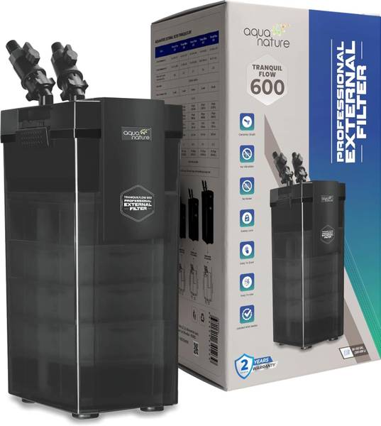 Aquanature Tranquil Flow 600 Professional External Filter (Suits 380-600 Ltr) Canister Aquarium Filter