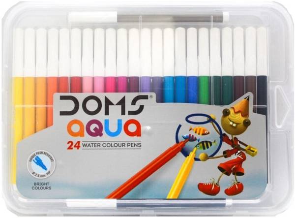 DOMS Watercolour Acqua Pen 24 Plastic Pack