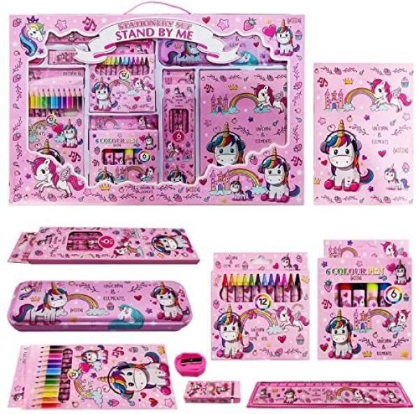 PEEKEY Unicorn Stationary set for Girls-41Pcs Stationary Items Pencil  Box,Colours - Price History