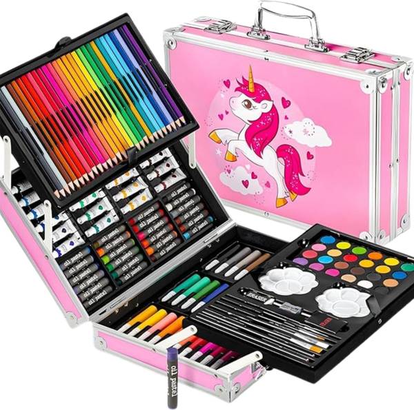 camin Unicorn Art Kit for girls Unicorn Art & Craft Set, 145 Pieces Color Set