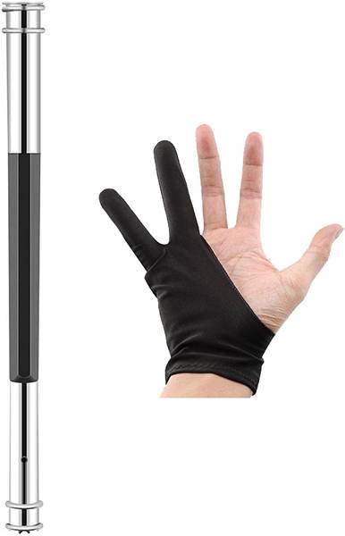 mixale Two Finger Sketching Glove & Pencil Extender for Artist