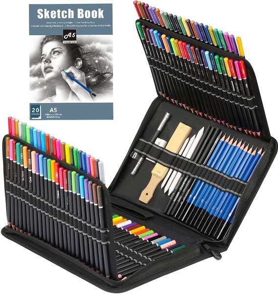 Wynhard 145 Pcs Artist sketch pencil set Drawing pencils Sketching Pencil Set