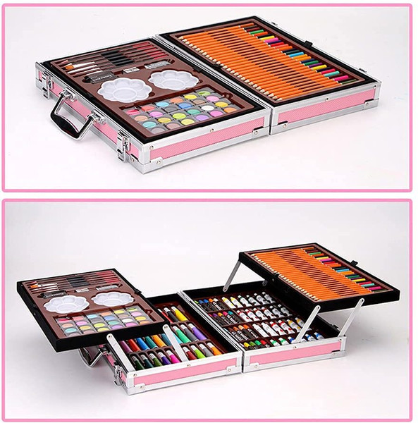 145 Pcs Art Supplies Set For Kids, Portable Aluminum Case Art Kit  Any Color Box