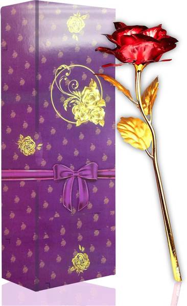 my celebrat Red Rose With Blue Box Red Rose Artificial Flower