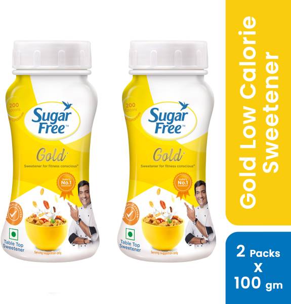 Sugar free Gold, 100 g Jar (Pack of 2) | India No.1 Sweetner| Sweet like Sugar Sweetener