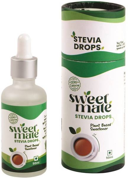 Sweetmate Stevia Drops- Plant Based 100% Natural Sweetener, Diabetic Friendly, Sugar Free Sweetener